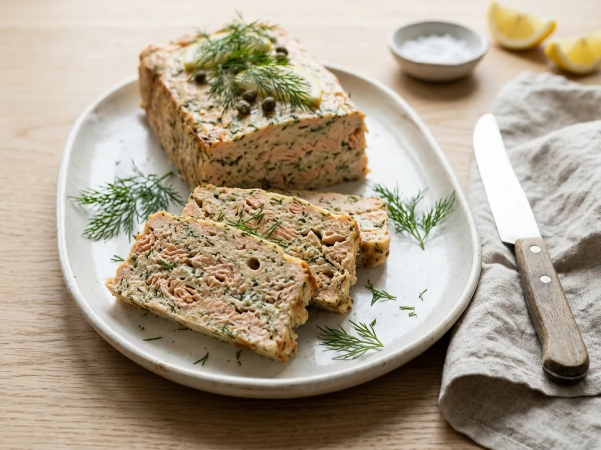 Ugnsbakad laxpastej med dill — receptbild