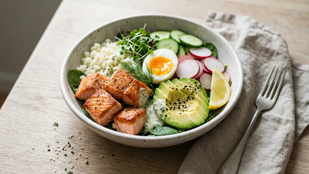 Keto Salmon Bowl