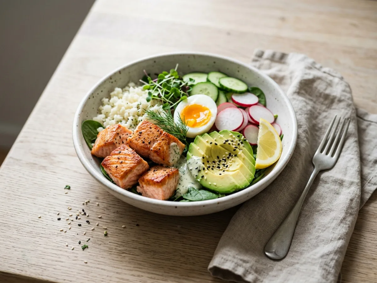 Keto-laxbowl — receptbild