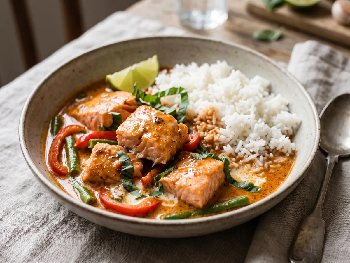 Lax i röd currysås — recipe photo
