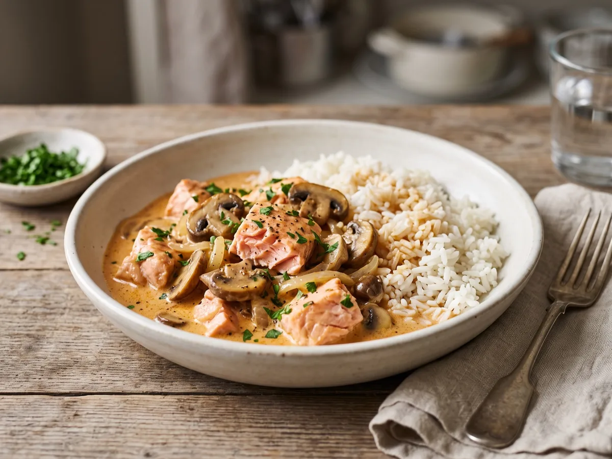 Laxstroganoff — recipe photo