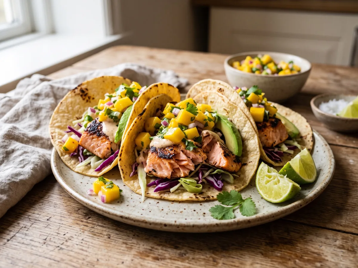 Laxtacos med färsk mangosalsa — recipe photo